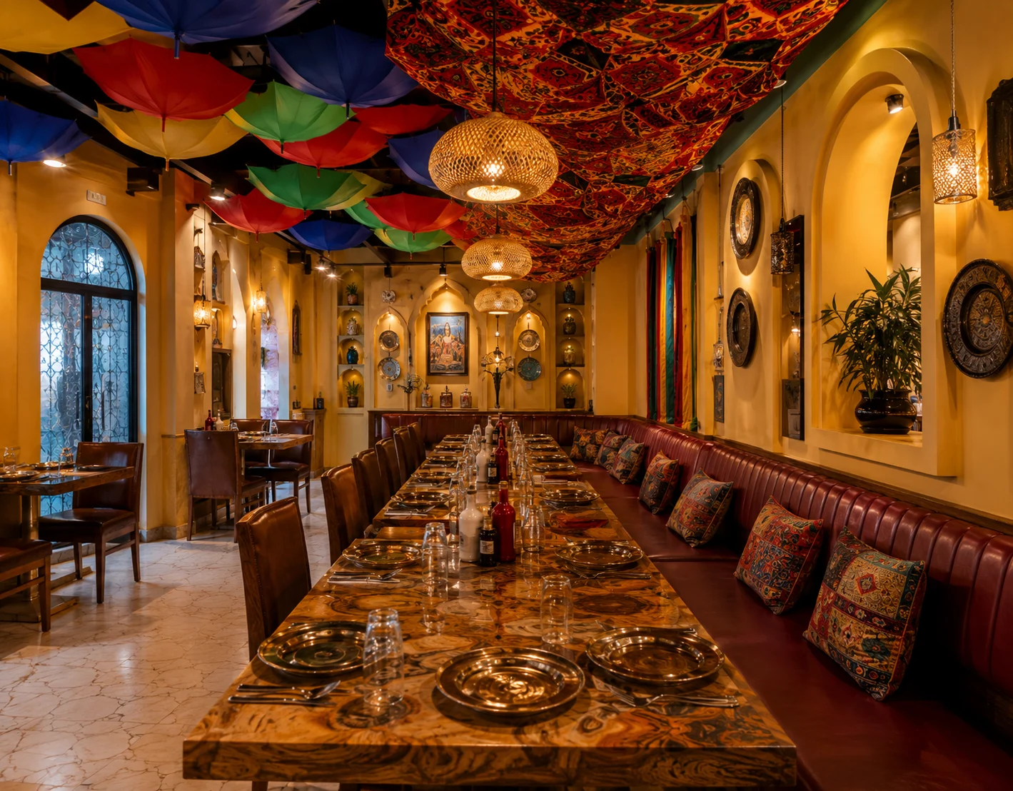 Fine Dining Grand Thali Presentation at Rangrezz
